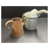 Tea kettle missing top and Galvanized waterer