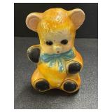Vintage Chalkware Bear, has some wear and a few