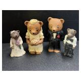 (4) Bride and Groom Figurines