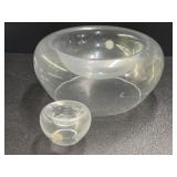 (2) Princess House Exclusive etched bowls
