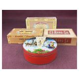Cigar Boxes and Vintage tin