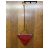 Advertising dustpan featuring lettering for Shoaf