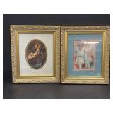 (2) Vintage Framed art pieces