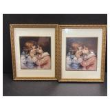 (2) Vintage Framed art pieces
