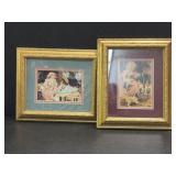 (2) Vintage Framed art pieces
