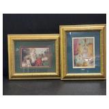 (2) Vintage Framed art pieces