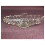 Vintage gondola centerpiece bowl has green tint