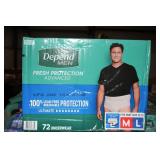 Depends - Qty 45 cases
