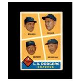 1960 Topps #463 Dodgers Coaches VG to VG-EX+