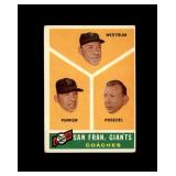 1960 Topps #469 Giants Coaches VG to VG-EX+
