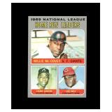 1970 Topps #65 McCovey/Aaron/May NRMT to NM-MT+