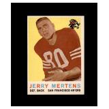 1959 Topps #42 Jerry Mertens RC EX to EX-MT+