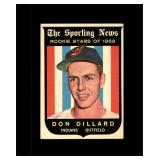 1959 Topps #123 Don Dillard RS RC EX-MT to NRMT+