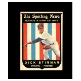 1959 Topps #142 Dick Stigman RS RC EX-MT to NRMT+