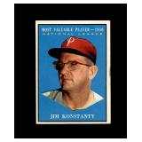 1961 Topps #479 Jim Konstanty MVP EX to EX-MT+