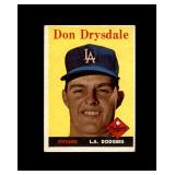1958 Topps #25 Don Drysdale EX to EX-MT+