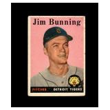 1958 Topps #115 Jim Bunning P/F to GD+