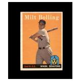 1958 Topps #188 Milt Bolling EX to EX-MT+