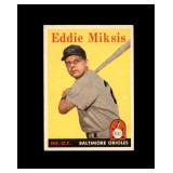 1958 Topps #121 Eddie Miksis EX to EX-MT+