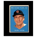 1961 Topps #481 Hank Sauer MVP EX to EX-MT+