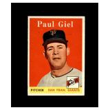 1958 Topps #308 Paul Giel EX to EX-MT+