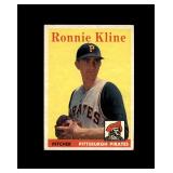 1958 Topps #82 Ronnie Kline EX to EX-MT+