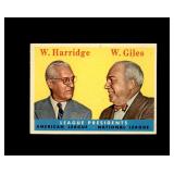1958 Topps #300 Harridge/Giles EX to EX-MT+