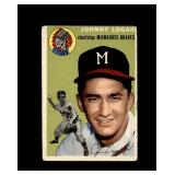 1954 Topps #122 Johnny Logan VG to VG-EX+
