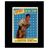 1958 Topps #494 Warren Spahn AS EX to EX-MT+