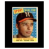 1958 Topps #480 Eddie Mathews AS EX to EX-MT+