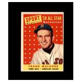 1958 Topps #481 Frank Malzone AS EX to EX-MT+