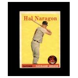 1958 Topps #22 Hal Naragon EX to EX-MT+