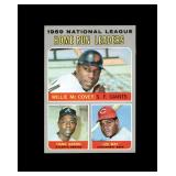 1970 Topps #65 McCovey/Aaron/May NRMT to NM-MT+