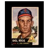 1953 Topps #68 Del Rice P/F to GD+