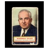 1956 Topps #2 Warren Giles P/F to GD+