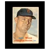 1957 Topps #153 Karl Olson VG to VG-EX+