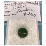 Green Emerald Cab 2.56ct