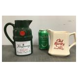 Wade PDM Tanqueray & Old Rarity Ceramic Pitchers