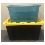 Pair Of Plastic Storage Bins