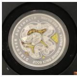 2009 Perth Mint King Brown Snake 1oz. Silver Coin
