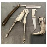 Columbia Straight Razor, Nut Cutter & Mini Dagger