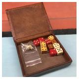 Leather Box with Dice