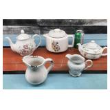 Ceramic Tea Pots and Creamers