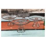 5 inch High Glass Cake Pedestals