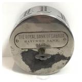 Vtg. Royal Bank Magnetic Coin Safe