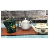 Vintage Teapots and Handpainted Percolator