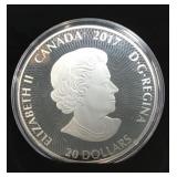 2017 Canada $20 Fine Silver Kaleidoscope The Loon