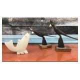 Animal Carvings (horn, alabaster)