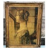 Vintage Framed Reproduction Print 13x17