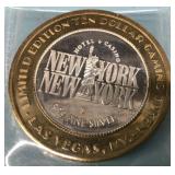 New York New York .999 Fine Silver Center Coin